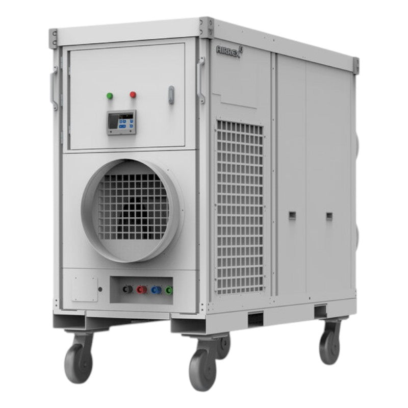 Portable Airrex AHSC 140R 12 ton air conditioner with electric heat and dehumidification for industrial and commercial settings