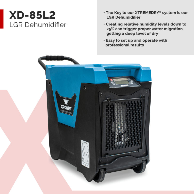 XD-85L2 LGR Dehumidifier Infographic