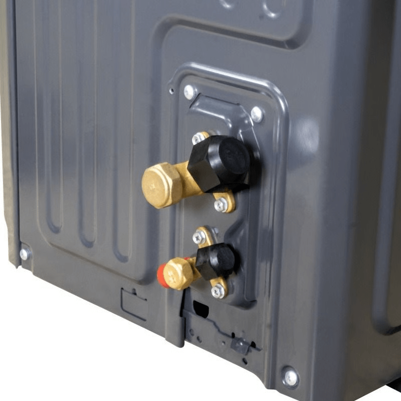 ACiQ heat pump unit highlighting its port connections for installation