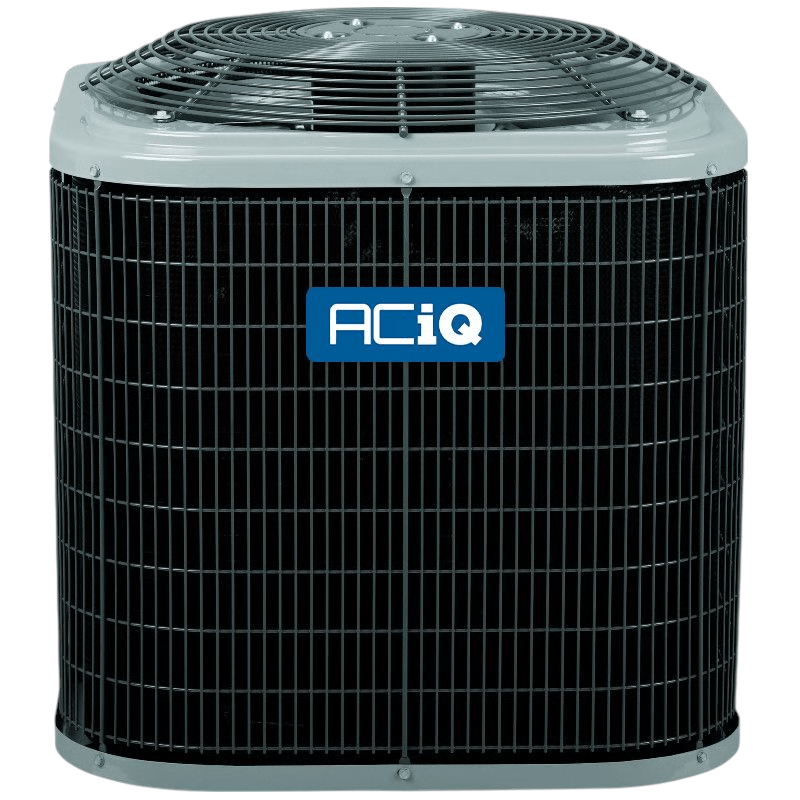 A front view of the ACiQ 5 Ton 14.3 SEER2 Heat Pump - R454B condenser unit, showing the ACiQ logo