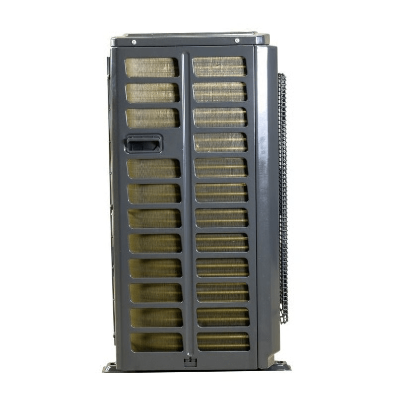 Side view of the ACiQ inverter condenser with R454B refrigerant