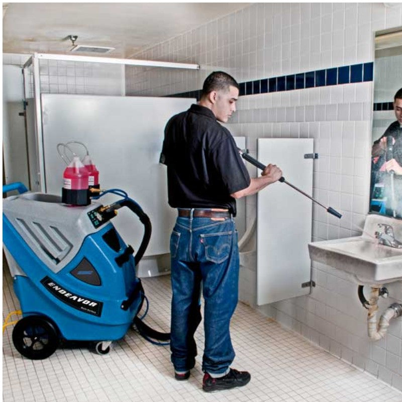 At the Restroom: EDIC Endeavor 9000i-HS Multi-Purpose Extractor for Effective Cleaning