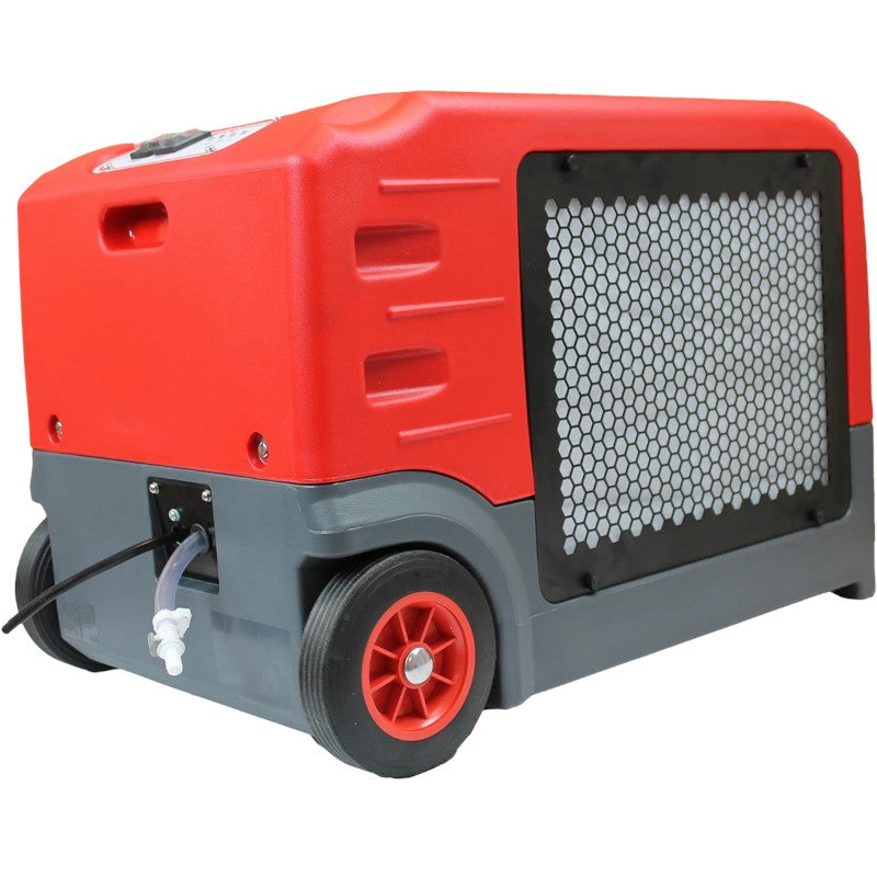 Rugged Ebac HM150 dehumidifier for water damage restoration, available in 240V and 110V options with a 7.8m drain hose