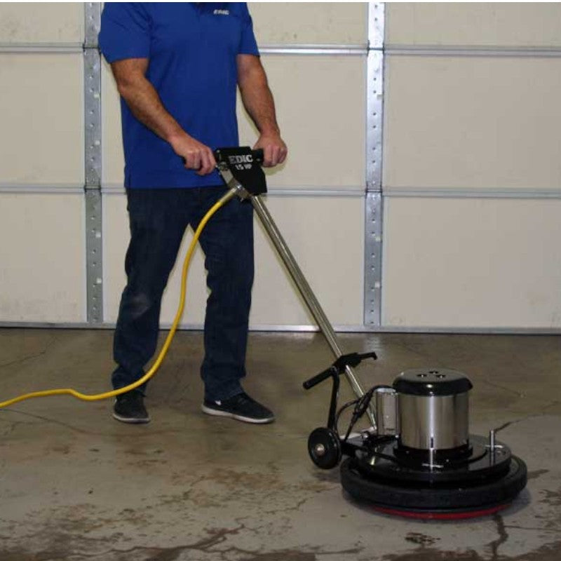 EDIC 20LS3 BK SV Saturn 20 Inch Floor Buffer in Action Low Speed for Effective Floor Care