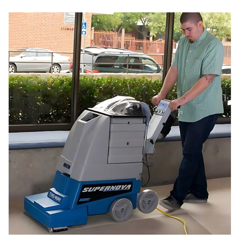 EDIC Supernova 1200 PSN Carpet Extractor CLEANS TO THE WALL for Maximum Coverage