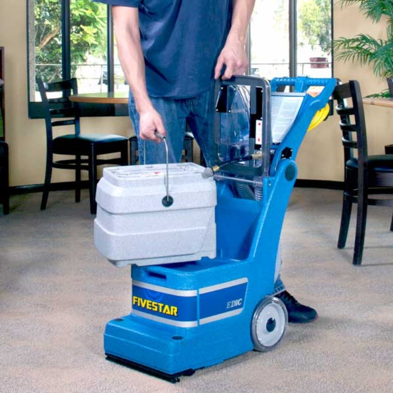 man removing the EDIC fivestar extractor bucket