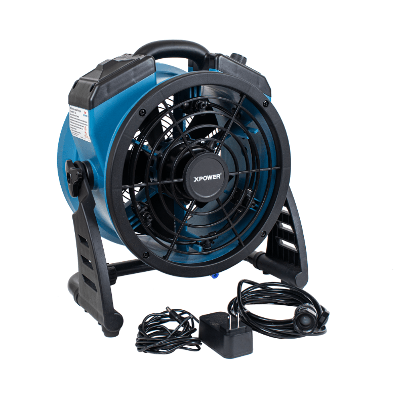 fm-65b  misting fan w charger and hose adaptor