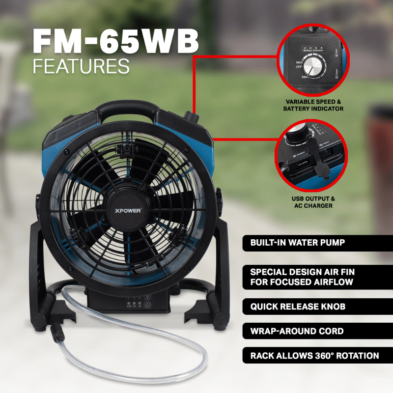 fm-65wb misting fan infographic