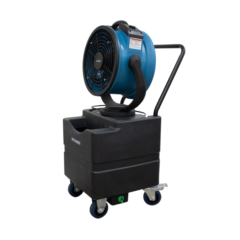 fm-88wk misting fan with water tank right angle view