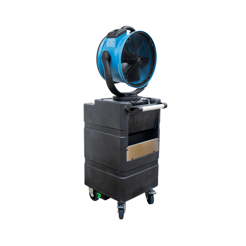 fm-88wk2 misting fan with water tank back left angle view