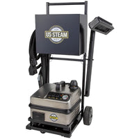 US STEAM Falcon Plus Commercial Steam Cleaner with steel construction and wheels for mobility