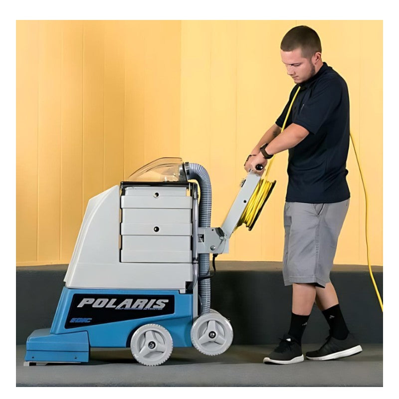 In-Action Left Side: EDIC Polaris 701PS 7 Gallon Carpet Extractor for Powerful Cleaning