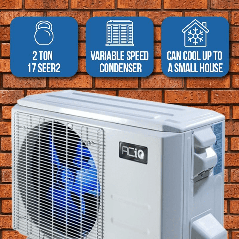 Infograph Of ACiQ 2 Ton 19.4 SEER High Efficiency Central Heat Pump | Inverter