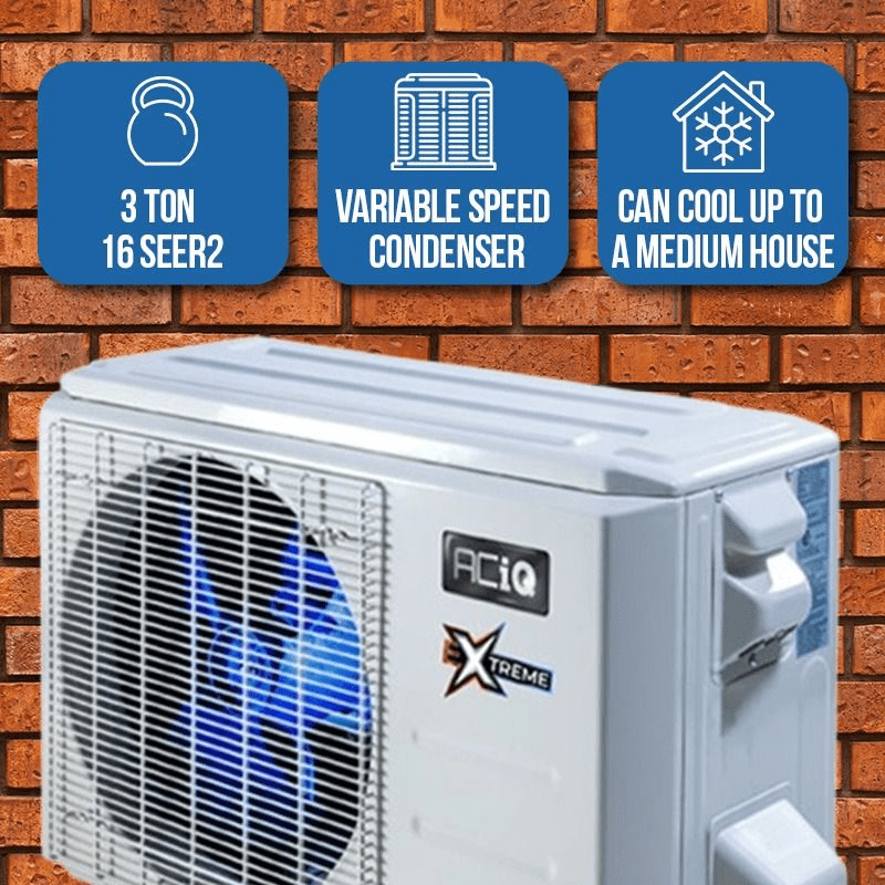 Infographic of ACiQ 3 Ton 18 SEER High Efficiency Central Heat Pump | Inverter | Extreme Series