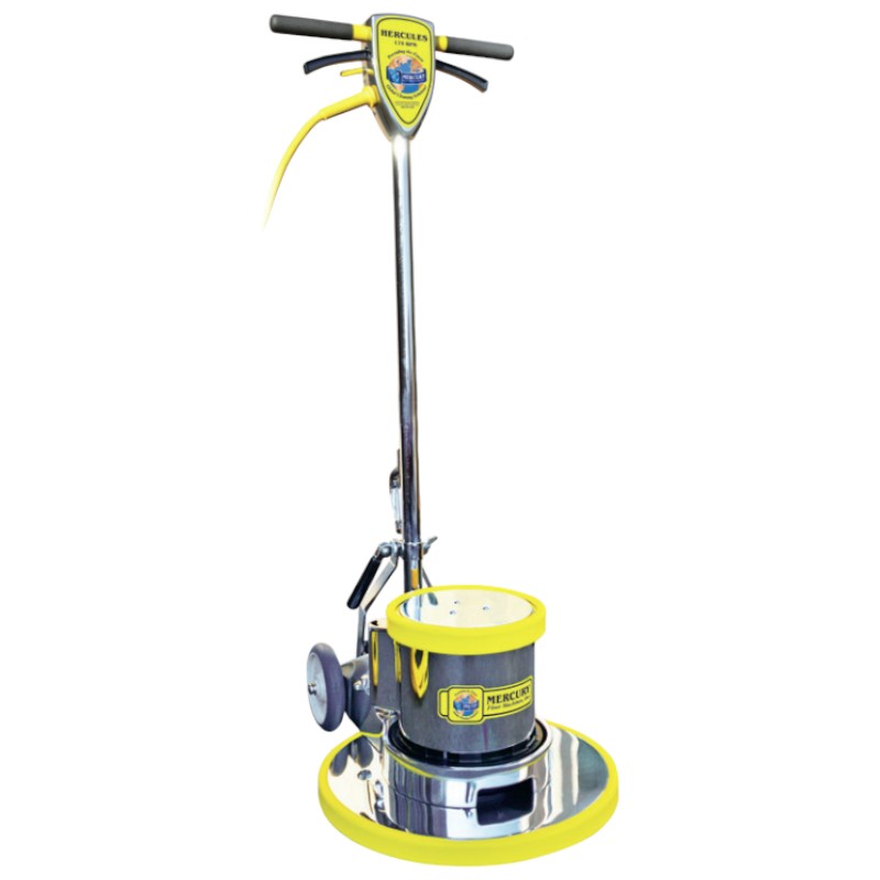 Mercury Hercules Super Heavy-Duty Floor Machine H-13E 13" Apron, 1.5 HP Motor, 175 RPM Brush Speed