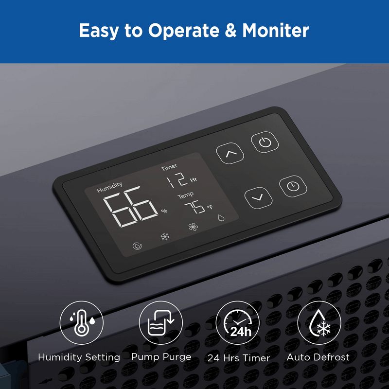 MOISWELL Explorer VP320 Dehumidifier digital control panel
