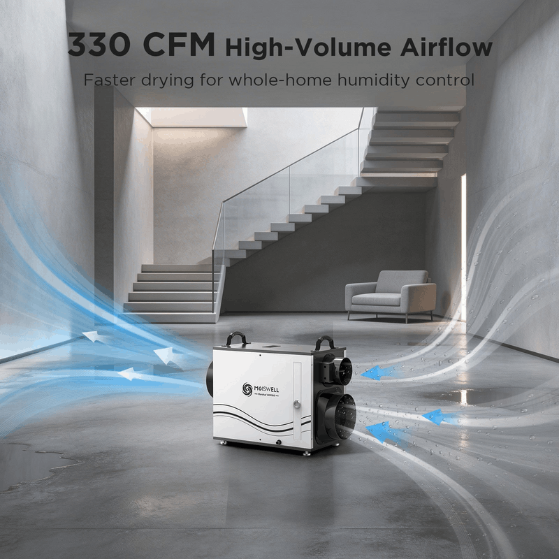 MOISWELL Marshal WD160 Dehumidifier with 330 CFM airflow