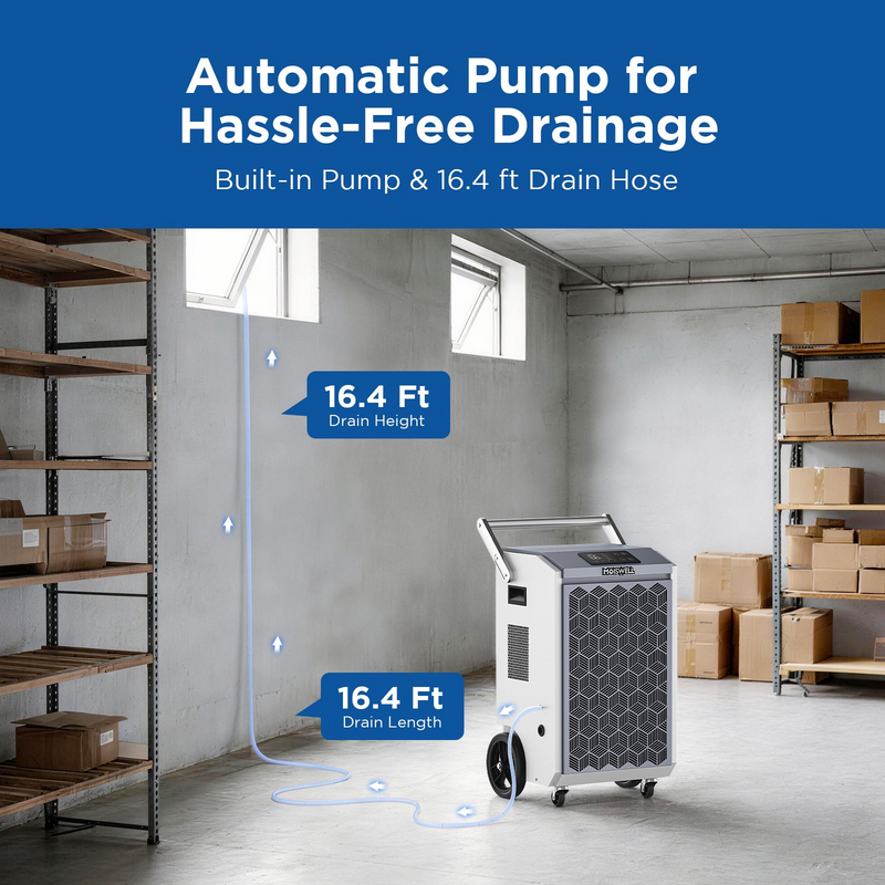 MOISWELL Pioneer XII Dehumidifier with built-in pump