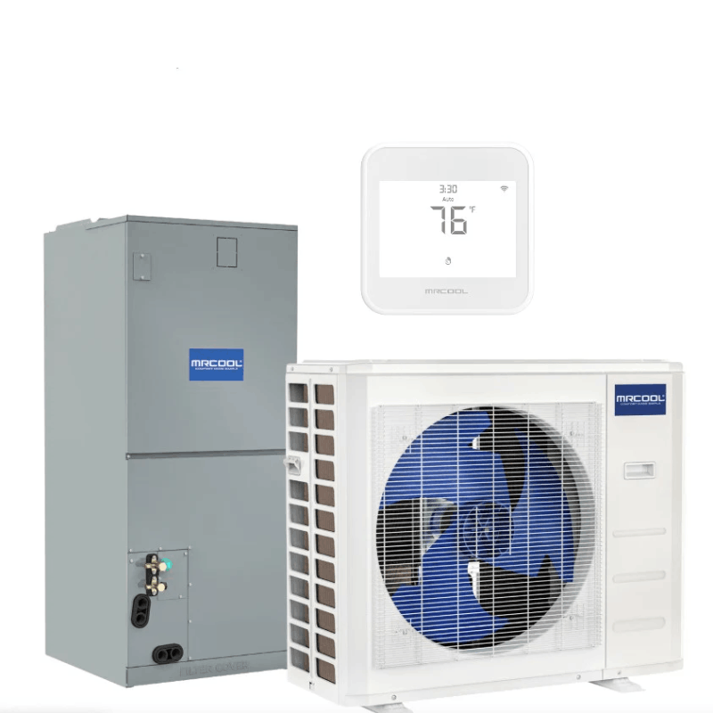 mrcool versapro 48000 btu 4 ton 16 seer2 central ducted heat pump system