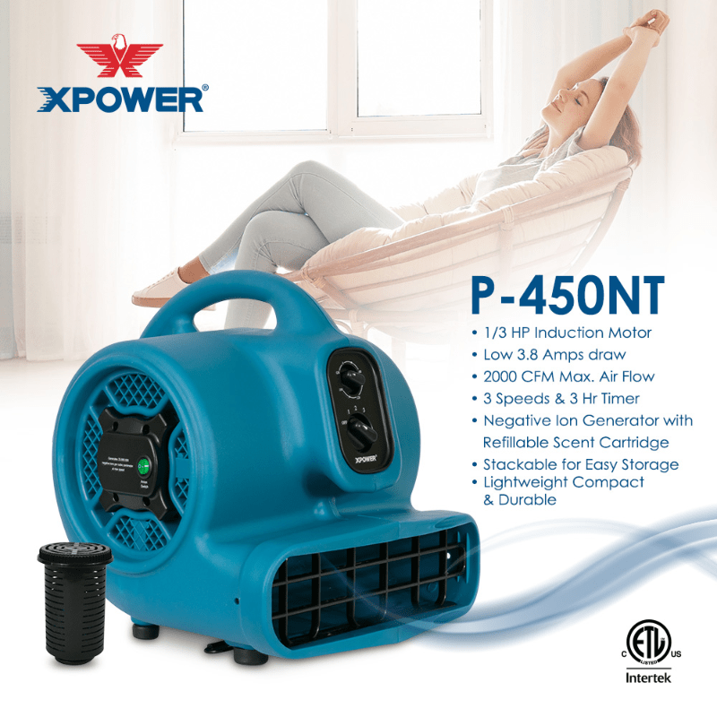 p-450nt  scented air mover infographic