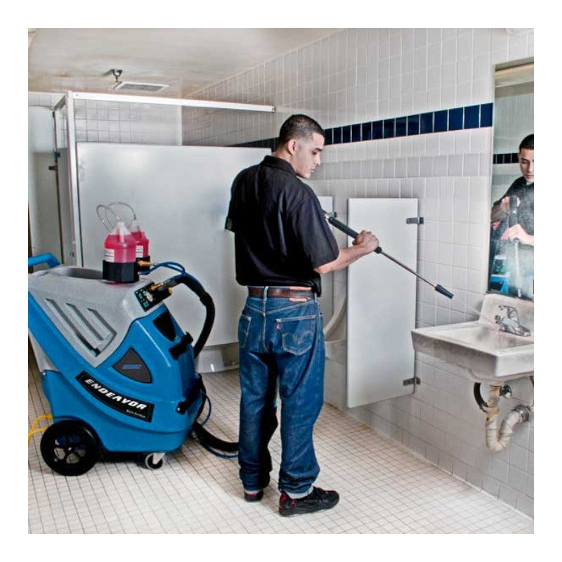 Restroom Cleaning Efficiency with EDIC Endeavor 9000i-HS Multi-Purpose Extractor