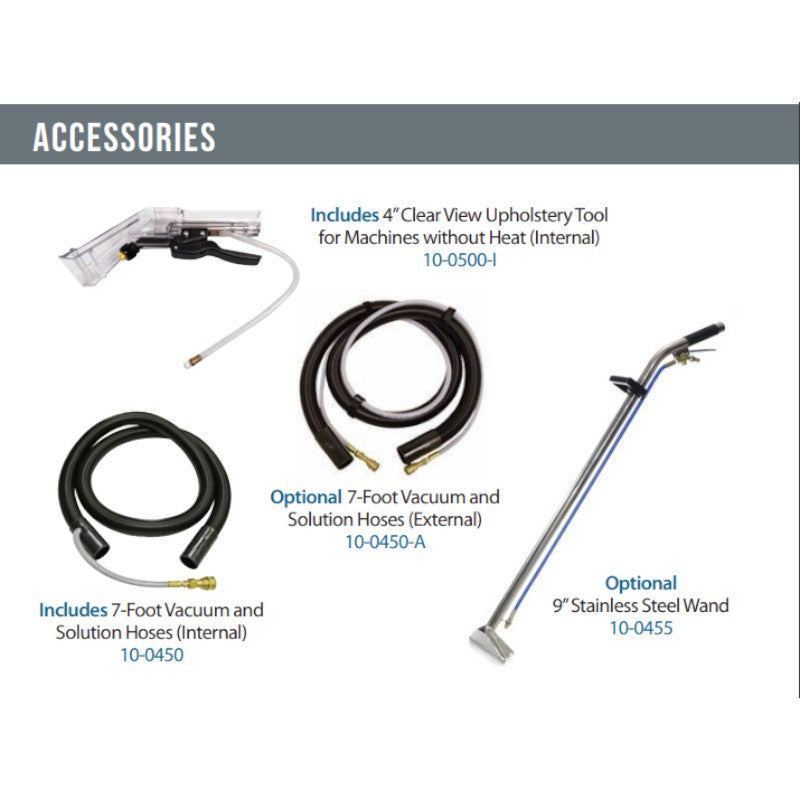 Accessories of Sandia 50-2000 2-Gallon Spot Extractor Kit - 55 PSI Pump With Clear View Upholstery Tool