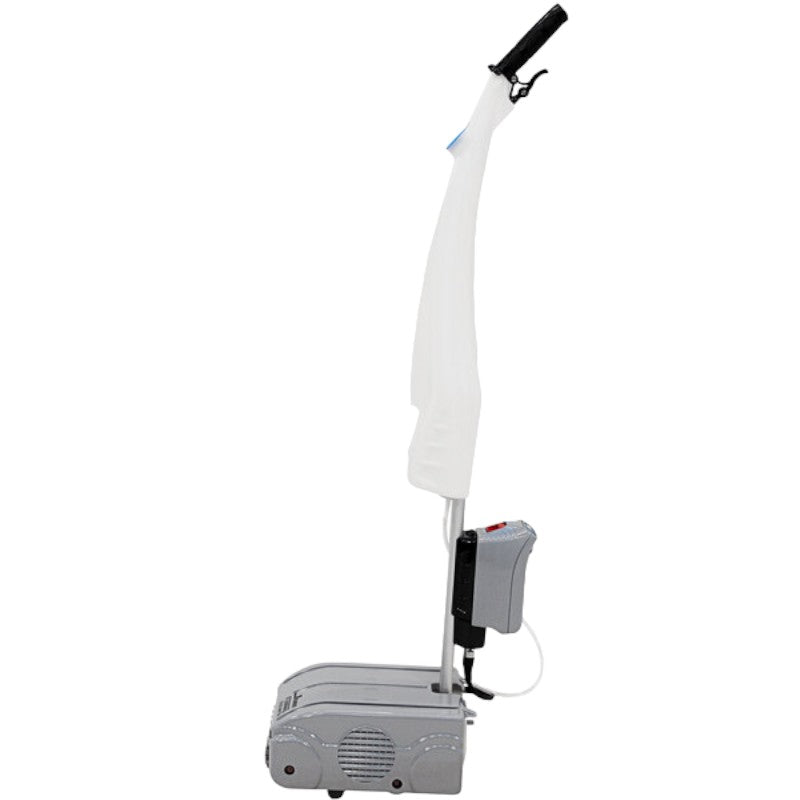 Side Angle of Namco Floor wash 1000 9" Cordless Walk Behind Cylindrical Floor Scrubber