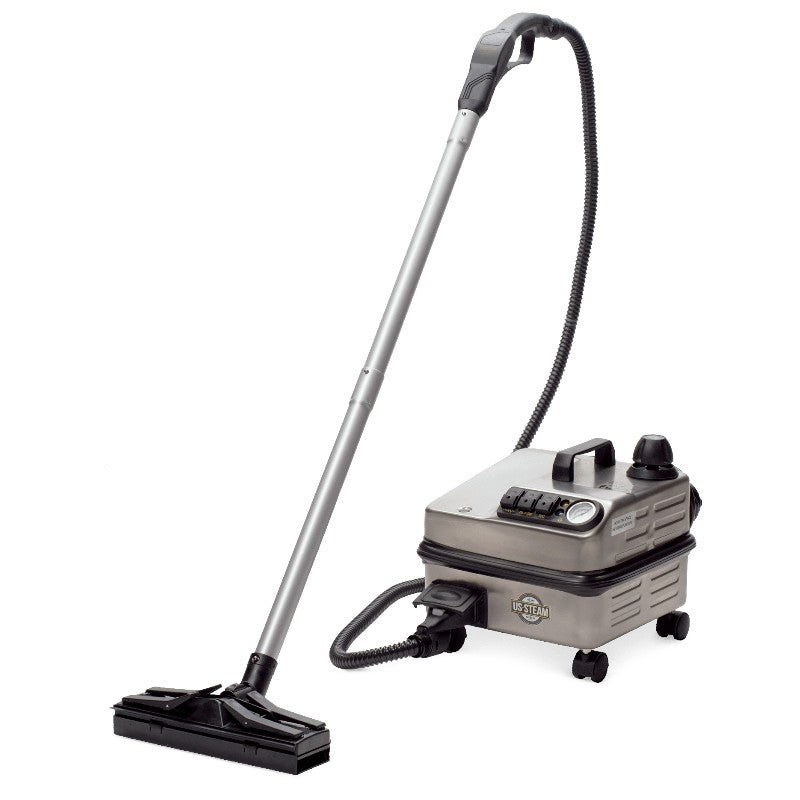 US STEAM Falcon Plus Commercial Steam Cleaner equipped with a long hose for extended reach