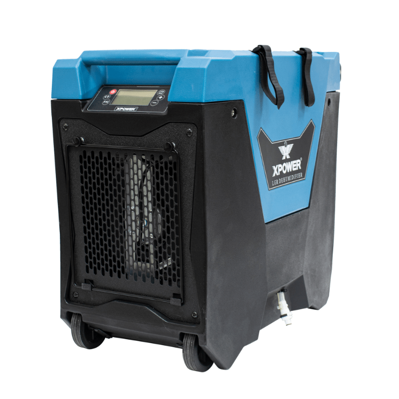 xd-85l2 blue lgr dehumidifier right angle view